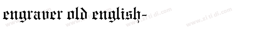 engraver old english字体转换